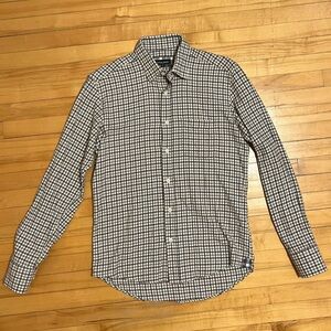 Men's Walker Slater Checkered Shirt - Cream and Navy